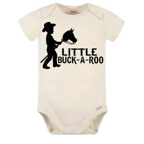 Little Buck-A-Roo Onesie®, Pregnancy Announcement,Western, Country, Cowboy, Natural