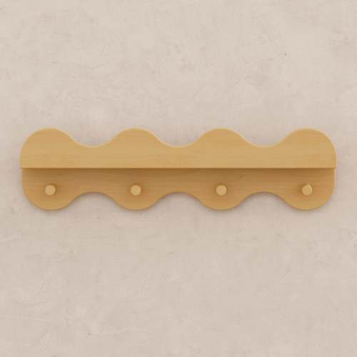 Lido Wave Bookshelf with Hooks