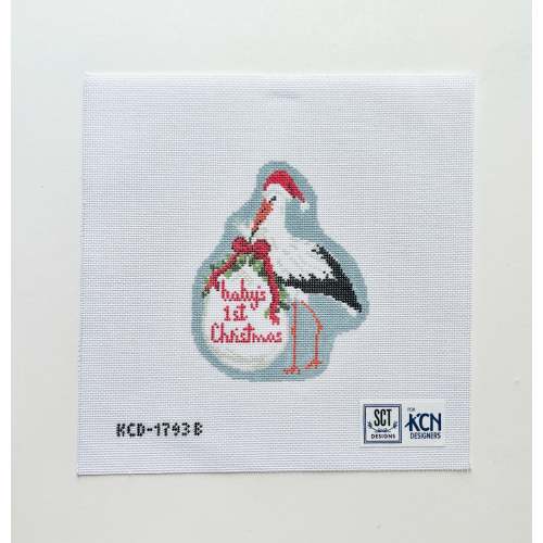 Baby's First Christmas Blue Stork