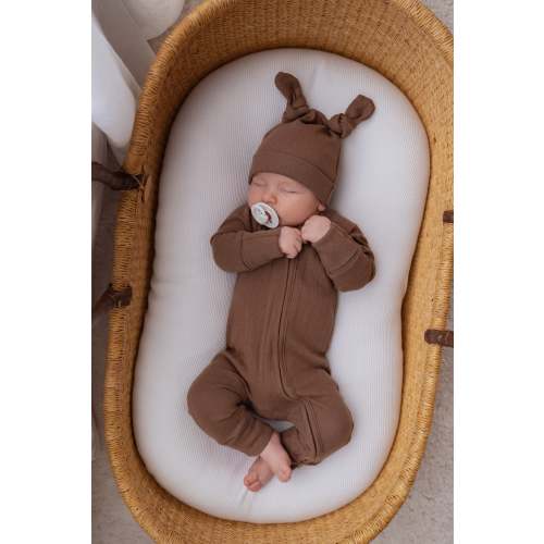 Essential Zip Romper | Chocolate – Little and Fern