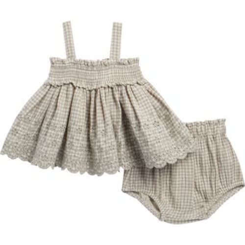 Mae Embroidered Smocked Top & Bloomers Set, 6-12M