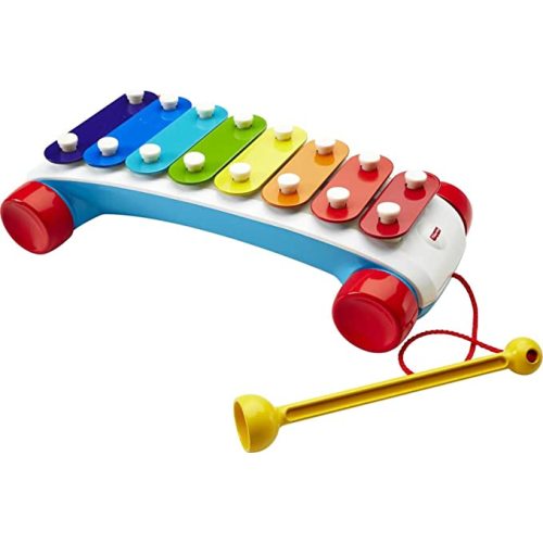 Fisher-Price Toddler Pull Toy, Classic Xylophone Pretend Musical Instrument with Mallet for Preschool Kids Ages 18+ Months