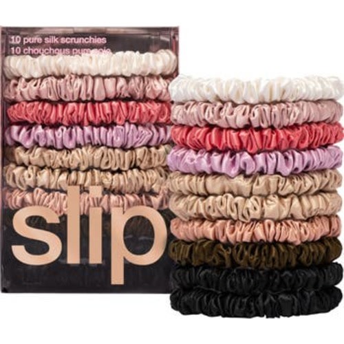 10-Pack Assorted Skinny Silk Scrunchies $100 Value