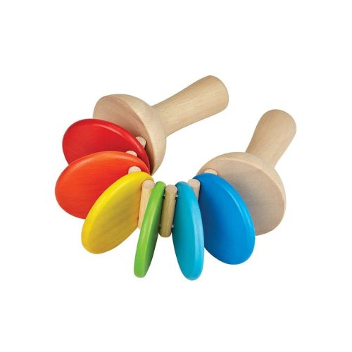 Plan Toys Clatter Noisemaker – Eco-Friendly Fun- Blue Otter Toys
