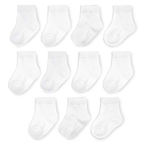Fruit of the Loom Baby 14-Pack Grow & Fit Flex Zones Cotton Stretch Socks - Unisex, Girls, Boys