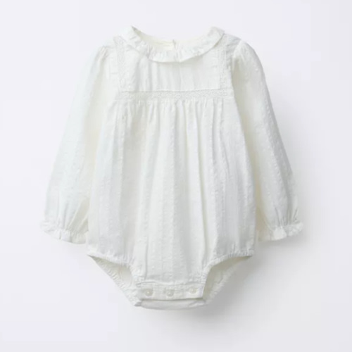 EMBROIDERED LADDER STITCH BODYSUIT - Ecru | ZARA United States