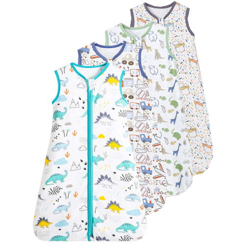 WIBACKER Baby Sleep Sack TOG 0.5 Wearable Blanket for Babies 100% Cotton 2-Way Zipper 0-6 Months Newborn 1 Piece