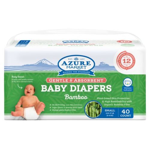 Baby Diapers, Biodegradable Bamboo, Small, 40 ct