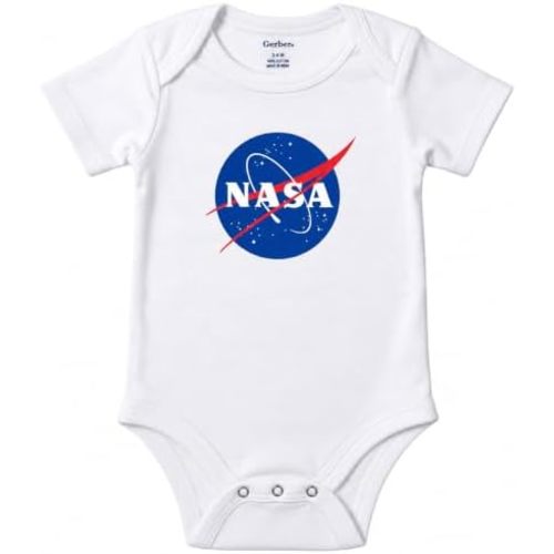 Ink Trendz NASA Logo Cute Baby Onesie Space Exploration Moon Cotton Baby Outfit Officially Licensed Nasa Gear