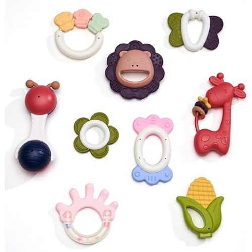 Baby Toys 0-6 Months - Baby Rattles Teething Toys 3-6 Month Infant Toys 6-12 Months Teether Toy Babies Gift Teething Toys