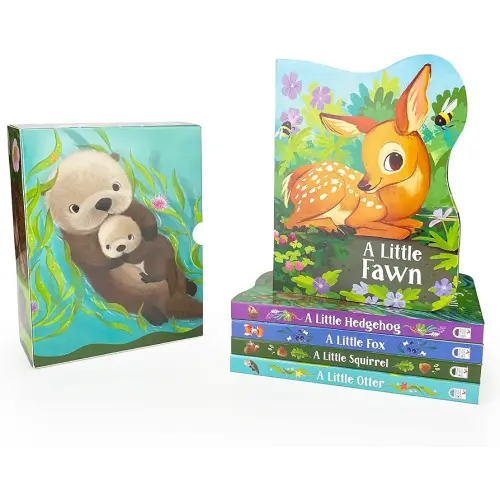 Animal Board Book Set - 5 Shaped Animal Books and Slipcase