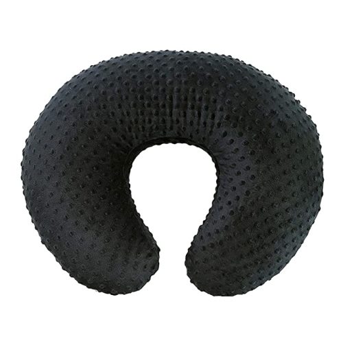 OWLOWLA Nursing Pillow Cover, Breastfeeding Pillow Slipcover Fits Nursing Pillow for Baby Boy Girl(Black)