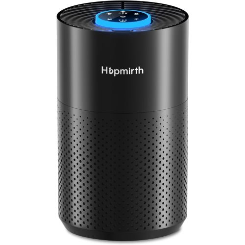 Upgraded Air Purifiers for Bedroom & Home with H14 True HEPA Filter, Covers Up to 1280ft², 360° Air Intake, Quiet Pet Air Purifier, Fragrance & Timer,Removes Smoke, Pet Dander & Pollen,Black
