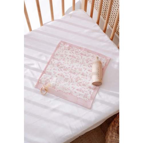 Burp Cloth - Toile De Jouy/Pink