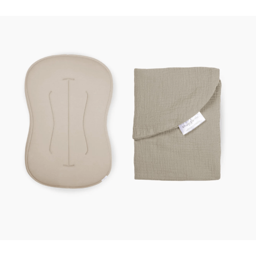 Snuggleme Lounger Curve + Muslin Cover Set | Birch