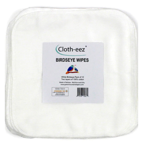 Cloth-eez Birdseye Wipes, 12 pack