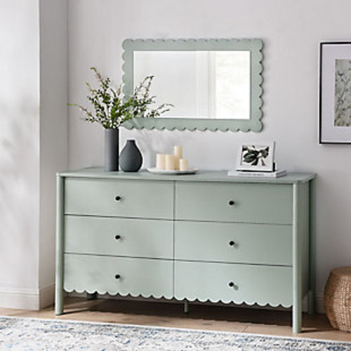 Modway Emmeline Scalloped 59" 6 Drawer Dresser