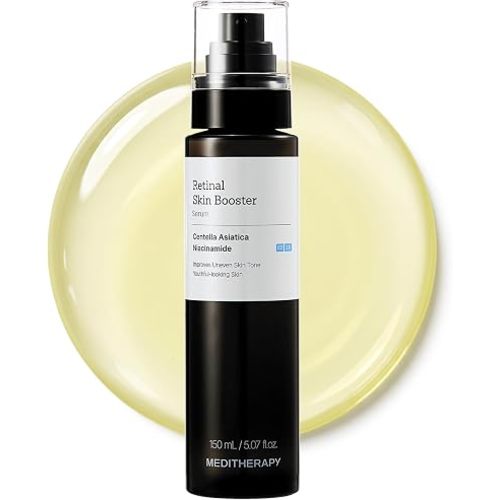MEDITHERAPY Retinal Skin Booster Serum 5.07 fl oz | Retinaldehyde, Niacinamide, Cica | Korean Hydrating Face & Body Serum for Dull, Uneven Skin, All Skin Types, K-Beauty