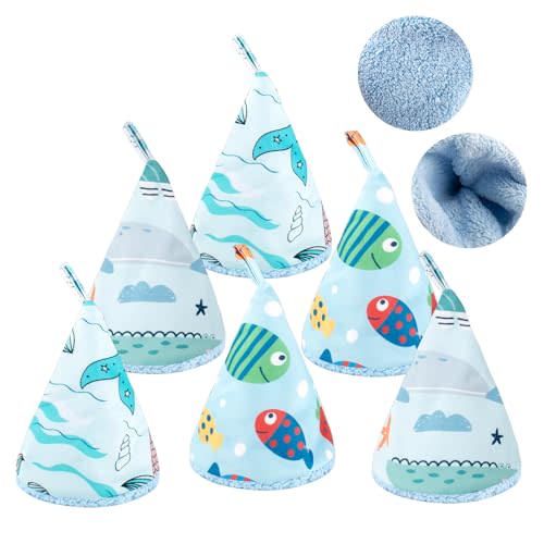 YSSPPOY 6 Pcs Coral Velvet Peepeeteepe Baby Boy, Strong Water Absorption Pee Peep Teepee for Baby Boy, Reusable Pee Covers for New Parents Gift