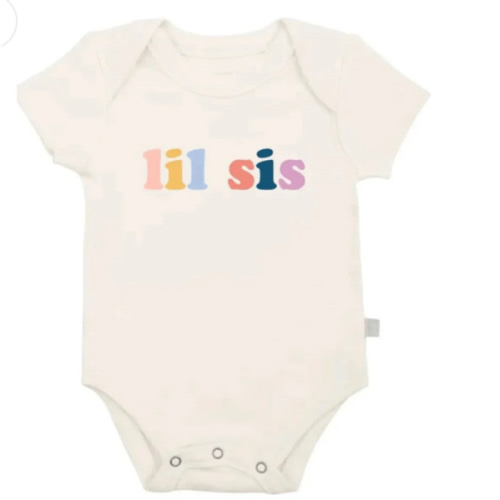 Organic Baby Onesie - Lil Sis | 100% Soft Cotton | – Finn + Emma