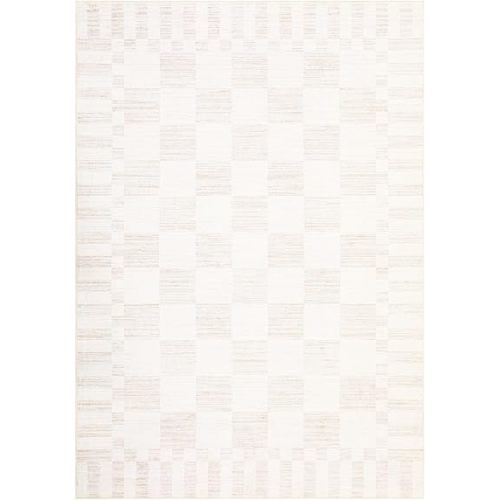GarveeHome Beige Checkered Rug 5×7 Area Rugs for Living Room，Non-Slip Washable Rug Soft Low-Pile, Neutral Modern Farmhouse Geometric Rugs for Bedroom Dining Room Office