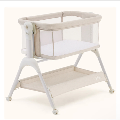 HARPPA Cuddly Sway | 3-in-1 Rocking Baby Bassinet & Bedside Sleeper with Anti-Reflux Mattress for Newborns | Attaches to Bed, Adjustable Height, Tool-Free Setup, Portable Wheels, CPSC Certified, Gentle Rocking Motion | Ideal for Infants, Safe Co-Sleeping