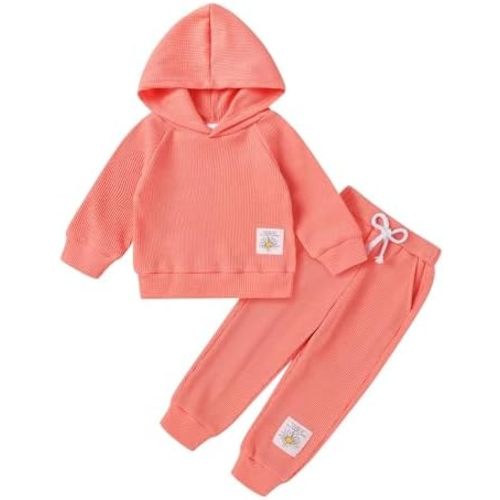 YOUNGER TREE Baby Girl Toddler Sweatshirt pants Sweatsuits for Infant Girl