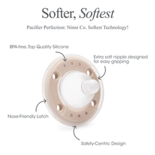 Ninni Pacifier- Oatmeal 2 Pack Pacifier Like Breast – Ninni Co