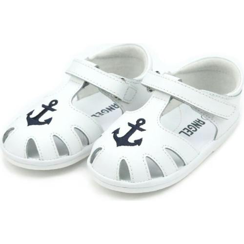 Sawyer Nautical Caged Leather Sandal (Baby)