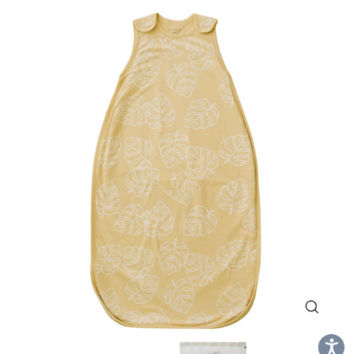 Ecolino® Adjustable Baby Sleep Bag, Organic Cotton, Universal Size: 2 Months - 2 Years, Monstera Leaf