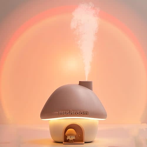 Cool Mist Ultrasonic Humidifier with Sunset Light, Quiet for Bedroom