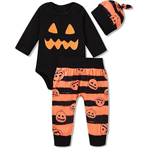 Aalizzwell Preemie Newborn Infant Baby Boys Clothes Bodysuit Romper Pants Hats Outfit Fall Winter Set