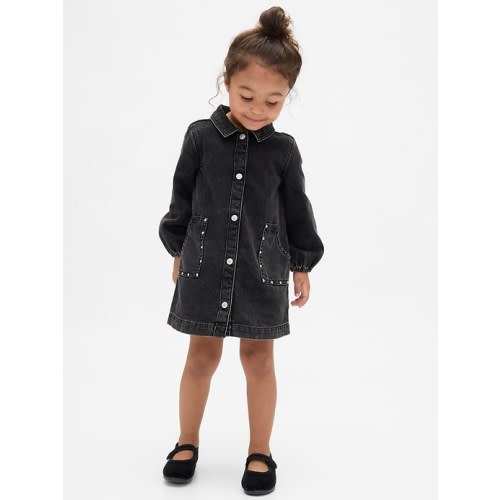 Baby & Toddler Denim Studded Pocket Dress