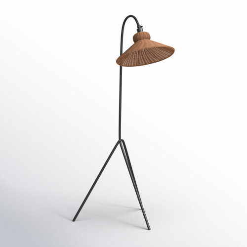 Joss & Main Plumeria 64'' Black Arched/Arc Floor Lamp & Reviews | Wayfair