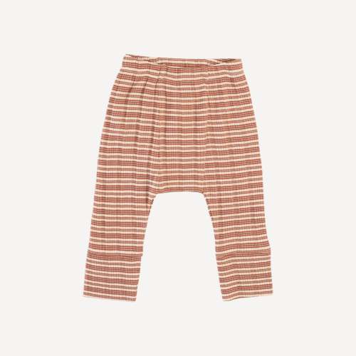 classic panda pant | rust stripe | organic cotton multi rib – kate quinn