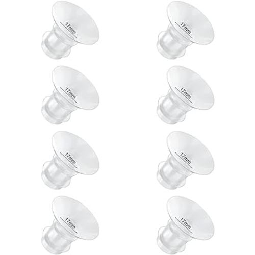 Flange Inserts 17mm 8PC Compatible with Momcozy S12 pro/S9 pro/S9/S10/S12/Medela/TSRETE/Spectra/Bellababy etc 24mm Wearable Breast Pump, Reduce 24mm Tunnel Down to Correct Size