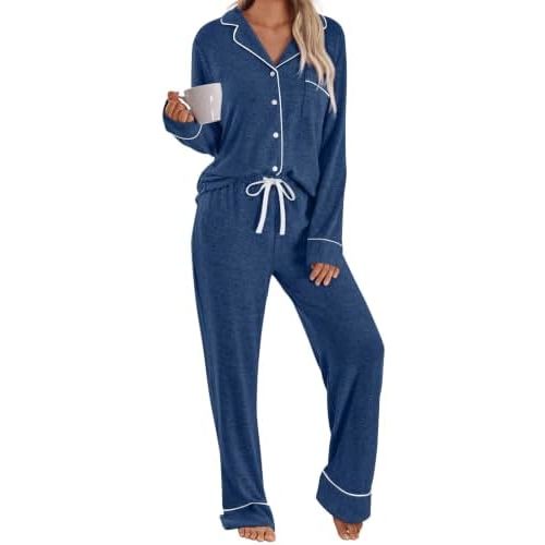 LILLUSORY Women's Long Sleeve Cotton Pajama Sets Lounge Sleepwear 2026 Fall