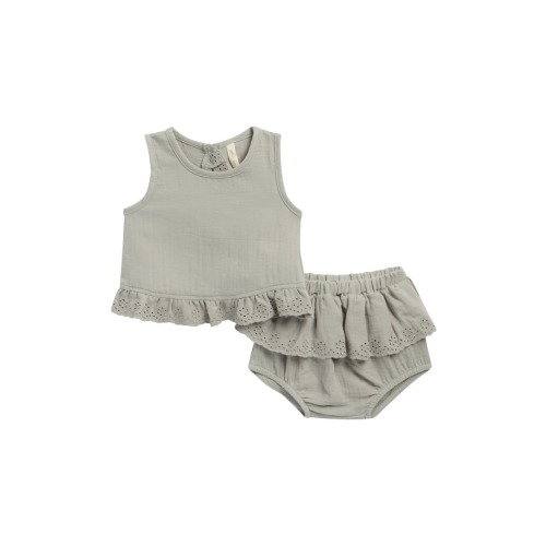 Ruffle Tulip Organic Cotton Tank & Bloomers Set