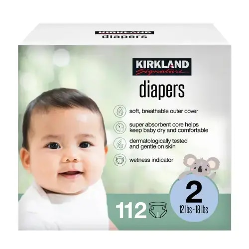 Kirkland Signature Diaper Size 2, 112-count | Costco