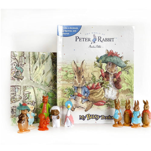 Peter Rabbit / The World of Beatrix Potter My Busy Books - Storybook, 10 figurines, playmat