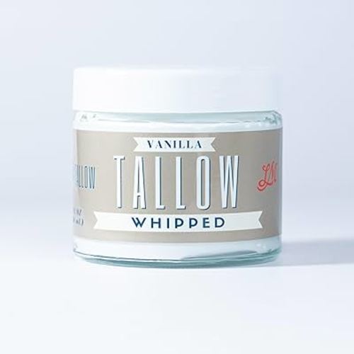 Whipped Tallow 9oz - All Natural Face Cream + Whole Body Moisturizer for Dry Skin - Made With Scented Oil Blend - No Preservatives, Parabens or Seed Oils - USA Made (Vanilla)