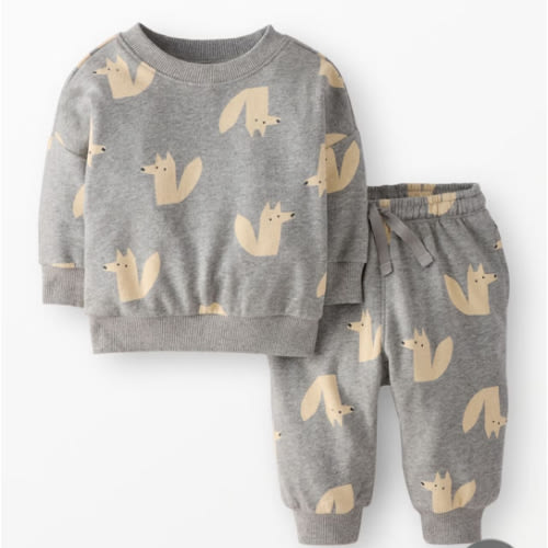 Baby Holiday French Terry Sweatshirt & Sweatpants Set | Hanna Andersson