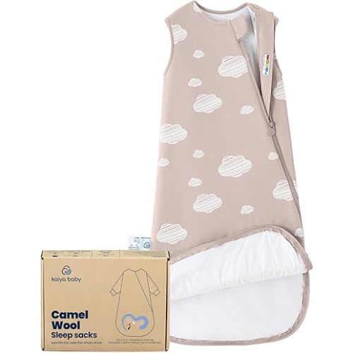 kaiya baby Unisex Sleeping Bag for Babies and Toddlers 1.0 Tog Sleep Sack 0-6 Months, Newborn Sleep Sack, Wearable Blanket Baby, One Piece Sleeveless Sleep Sack, Gifts for Baby