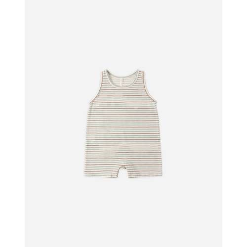 Sleeveless One-Piece Vintage Stripe