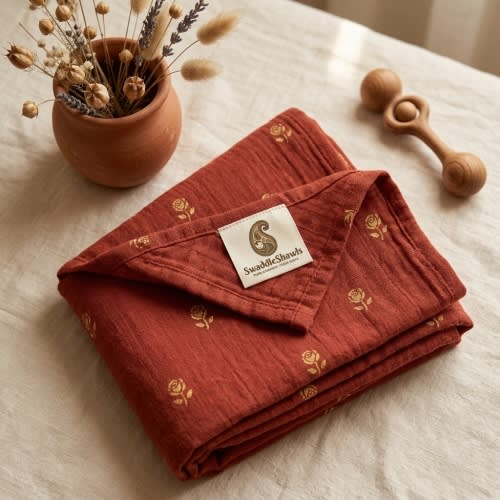 The Agra Brick Rose Swaddle