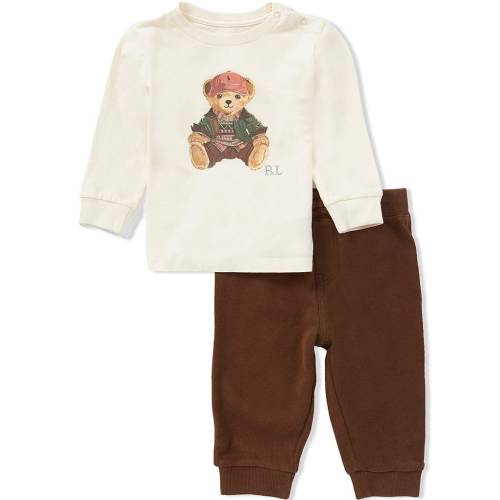 Ralph Lauren Baby Boys Long Sleeve Polo Bear T-Shirt & Jogger Pants Set