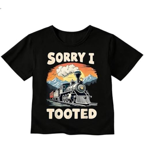 Train T Shirt Cotton Short Sleeve Crew Neck Undershirts T Shirts Boy Girl Toddler Kids Casual Daily Wear 2-8 Years