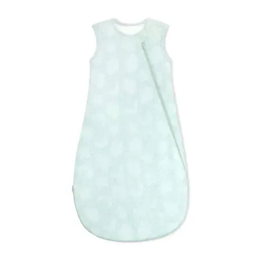 All Season Sleeveless Sleep Sack 1.0 TOG - Organic Cotton & Camel Wool - Mint Sky 6-18M
