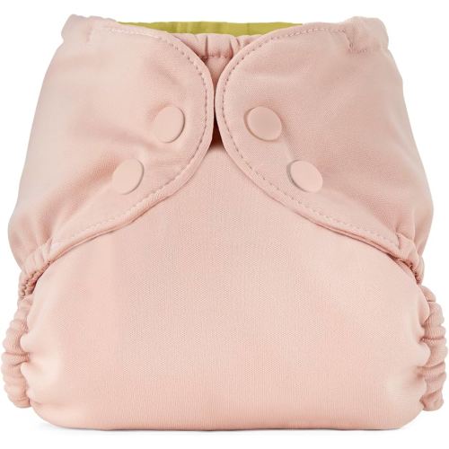 Esembly Cloth Diaper Cover - Reusable Swim Diaper, Waterproof, Breathable - Adjustable Outer Layer Over Absorbent Inner for Blowout Protection - Blush, Size 1 (7-17lbs)