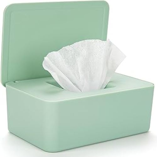 Baby Wipes Dispenser, Wipe Holder for Baby & Adult,Keeps Wet Tissue Fresh, Non-Slip Wipes Case, Flushable Wipe Container with Sealing Design Lid